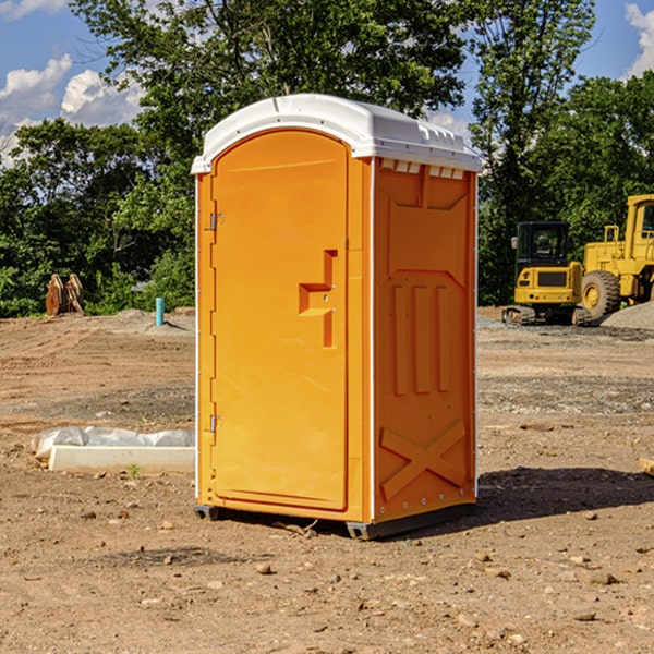 can i customize the exterior of the porta potties with my event logo or branding in Roaring Springs